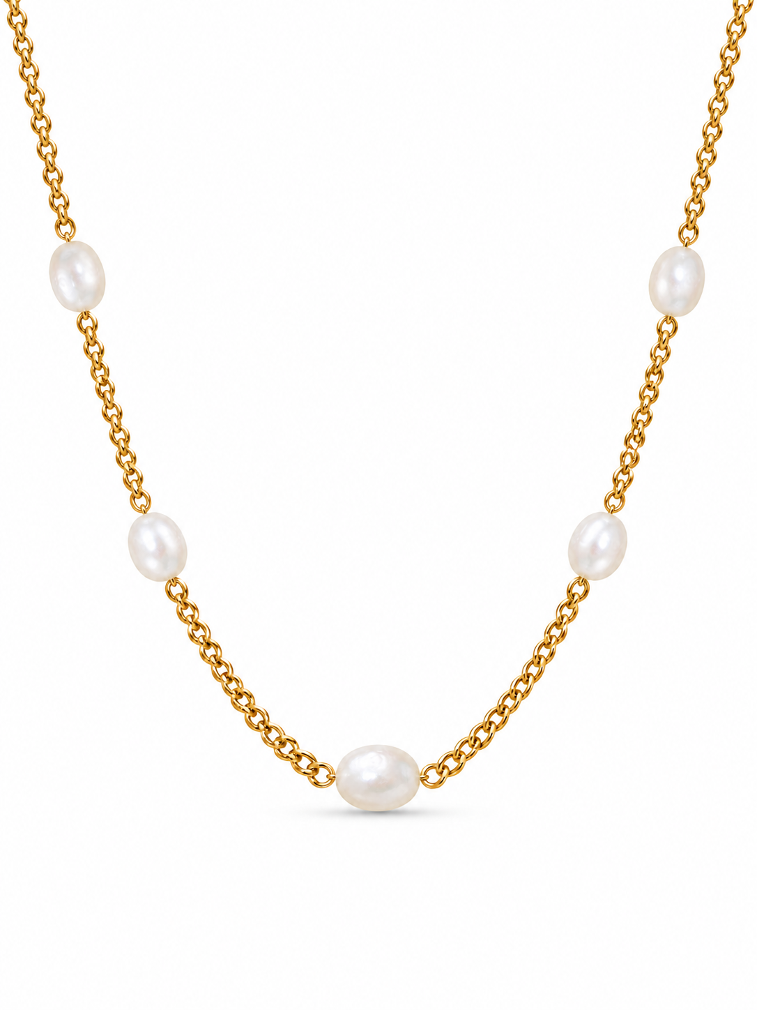 Naira Pearl Station Necklace