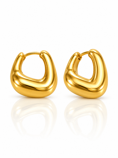 Avni Sculptural Huggie Earrings product-only white-background studio image
