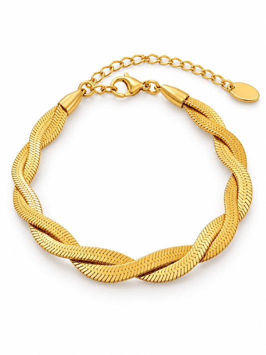 Aarna Twisted Ribbon Bracelet product-only white-background studio image