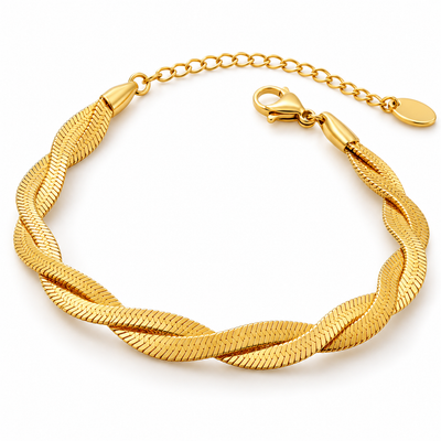 Aarna Twisted Ribbon Bracelet — macro detail