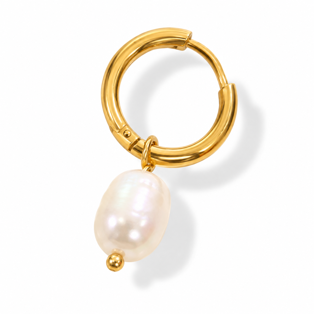 Ira Pearl Drop Hoop Earrings