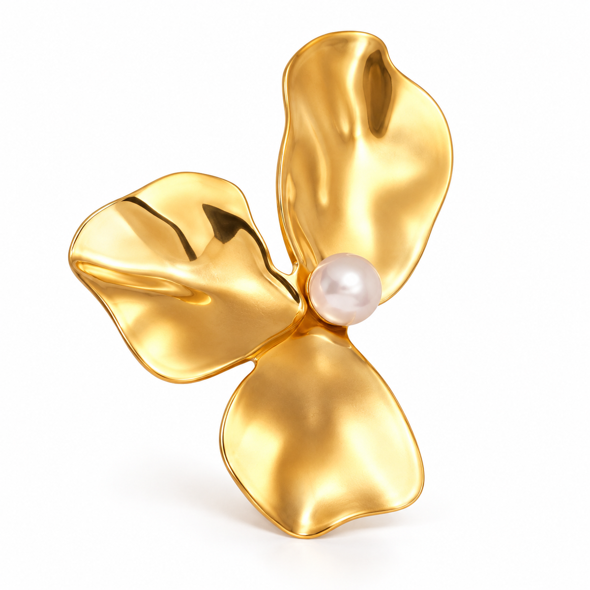 Lila Sculpted Petal Earrings