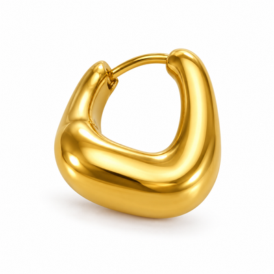 Avni Sculptural Huggie Earrings — macro detail