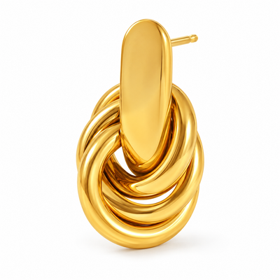 Inaya Intertwined Loop Earrings — macro detail