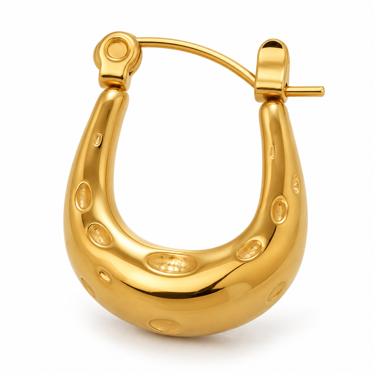 Rhea Hammered Hoop Earrings