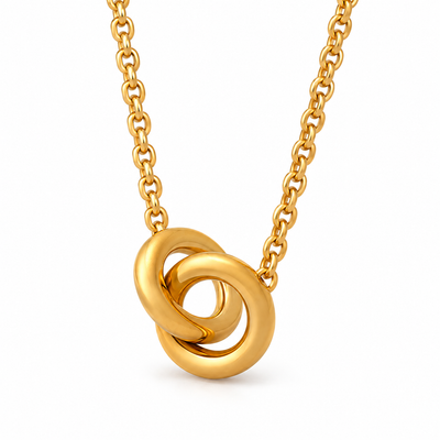 Saanvi Interlocked Circle Necklace — macro product detail